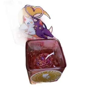 Beautiful Unique  candles  Flowers in a Special Container - Description Minimal