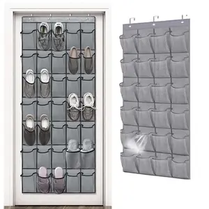 Multi Grid Hanging Organizing Storage Bag, 1 Count Door Back Shoe Storage Organizer, Space-saving Shoe Organizer, Hangable Foldable Breathable Storage Bag, Home Organizer, Summer Gifts, Fall Decor, Room Essentials