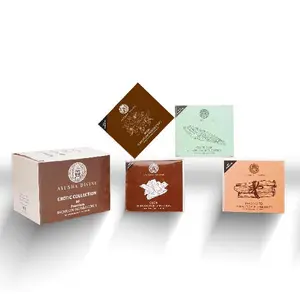 Ayesha Divine Premium Backflow Incense Cone Made from Temple Flower Variety Set of 4 (60 Count) Exotic Collection