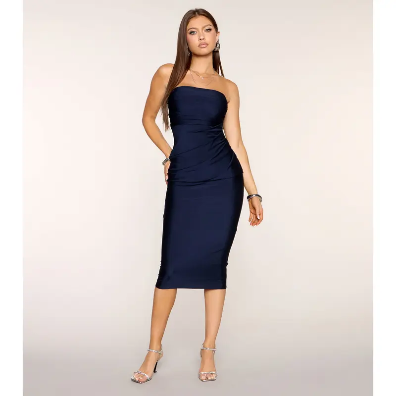 sachin and babi light blue dress Windsor Sleek And Smooth High Slit Midi Dress at Foxvalley Mall in Aurora,  IL