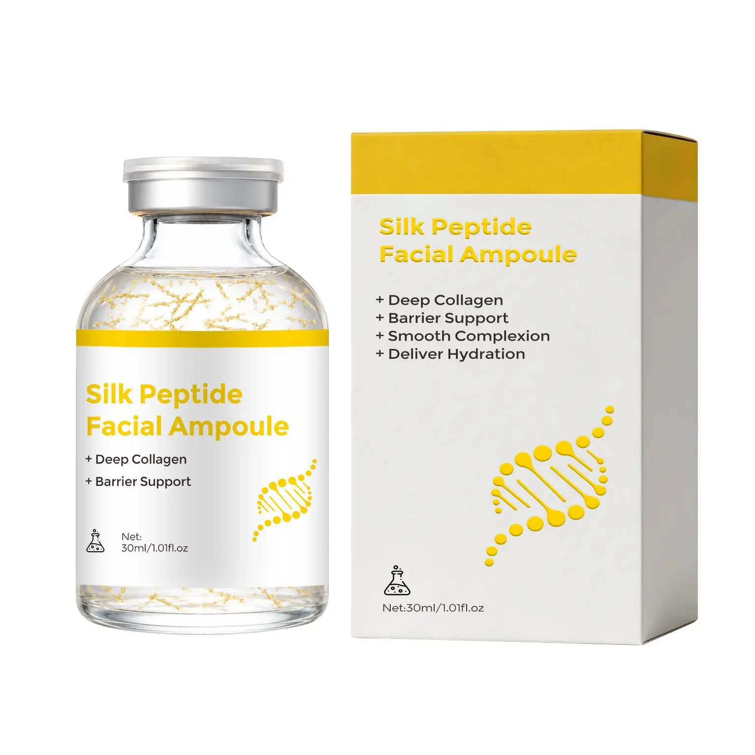 K-Beauty Silk Lifting Peptide Ampoule (30ml/1.01fl oz) - Anti-Aging Wrinkle Care Serum with Peptides & Deep Collagen, Plumping, Smoothing, At-Home Face-Lift, Korean Skincare Mothers Day Gift sungboon editor syringe design