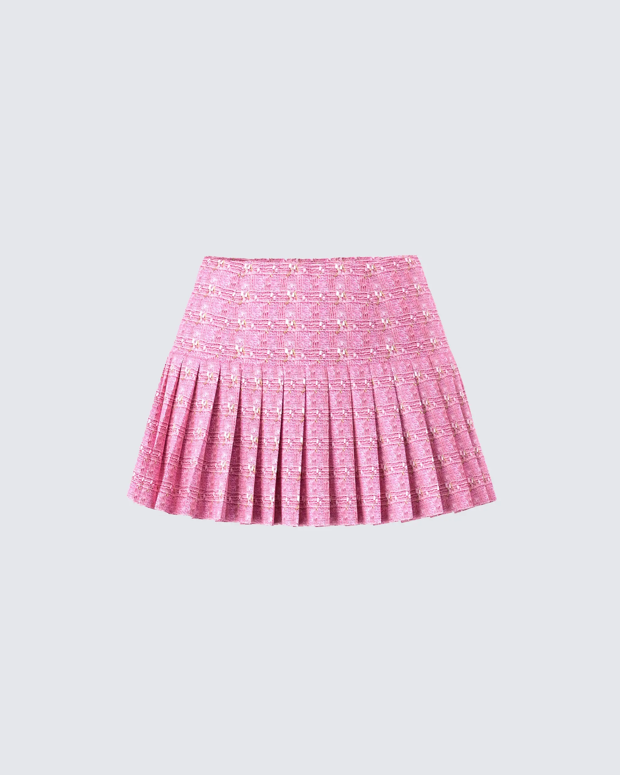 Zola Pink Tweed Mini Skirt