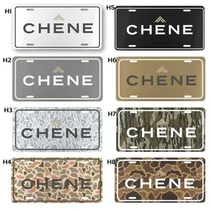 Chene Aluminum License Plate – Outdoor Car Tag, Black White Gray & Camo Options, Truck SUV Off-Road Vehicle Decor Gift for Men Women