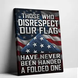 Those who don't respect our flag have never seen a folded one-Perfect  July 4th Independence Day Celebrations, Suitable  Indoor or Outdoor Use, and Makes an Excellent Patriotic Gift.