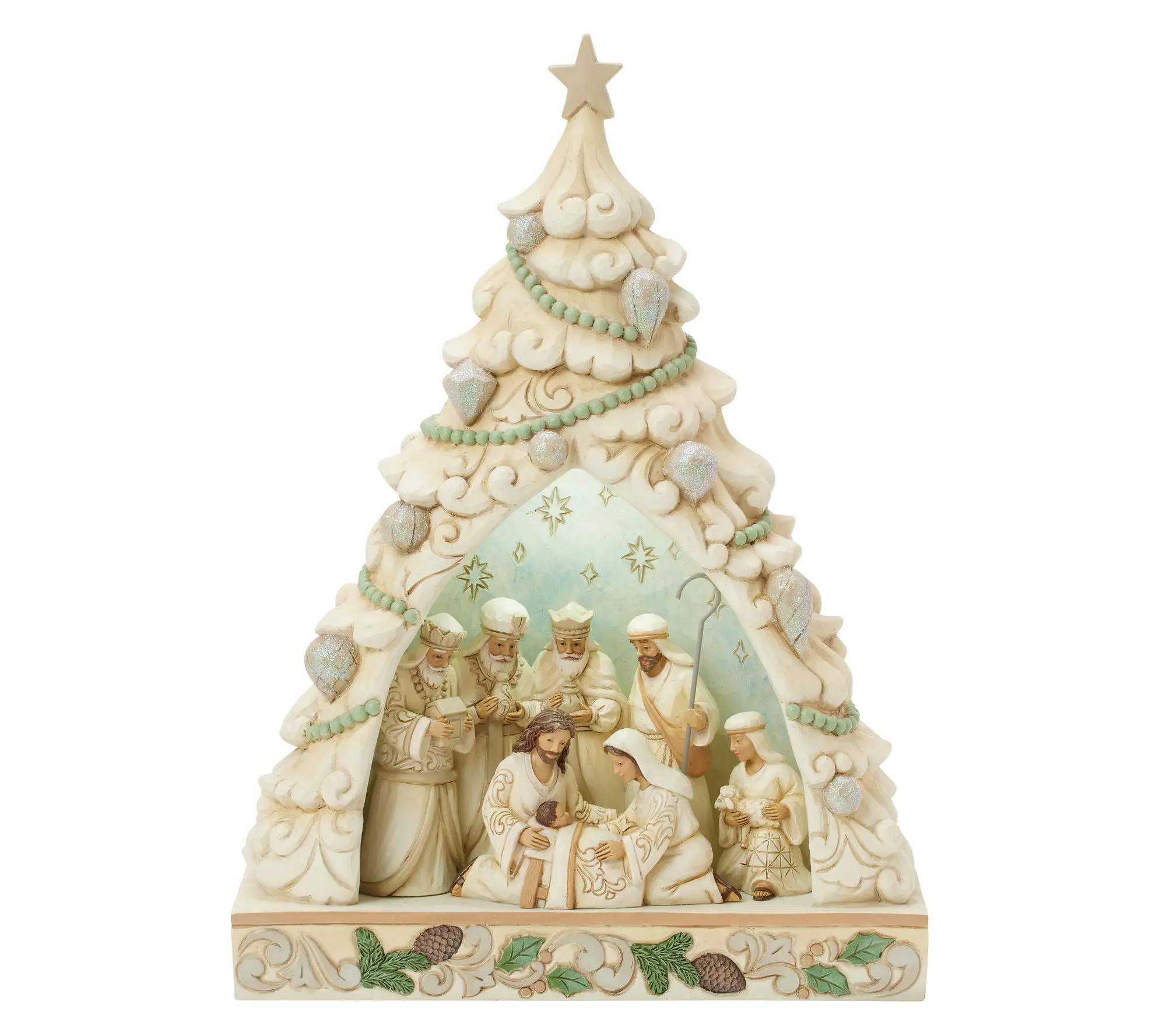 Jim Shore Heartwood Creek Woodland Tree Nativity Lit Diorama