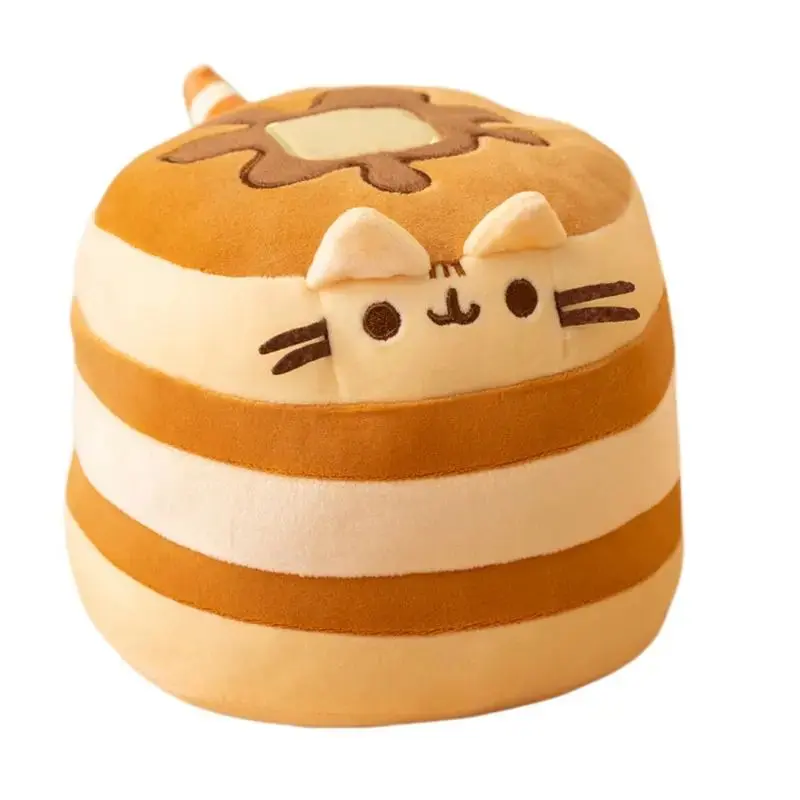 Cross-border cute cake, cat plush toy, endearing smile expression, round and plump cat-shaped cushion, healing pillow with whiskers and tail, anxiety relief stuffed, Valentine’s Day gift, Christmas gift, birthday gift, holiday gif