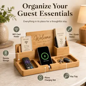 Bamboo Welcome Dock for Airbnb, VRBO & Vacation Rentals