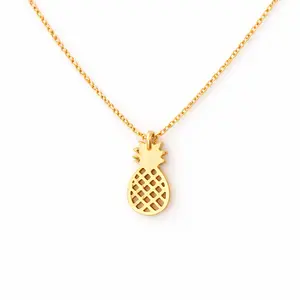 Pineapple Woman Pendant Chain Necklace, Beach Necklace, Everyday Necklace, Stylish Minimalist Necklace for Women, Beachy Necklaces, Fashion Pendant Necklace, Gifts for Mom