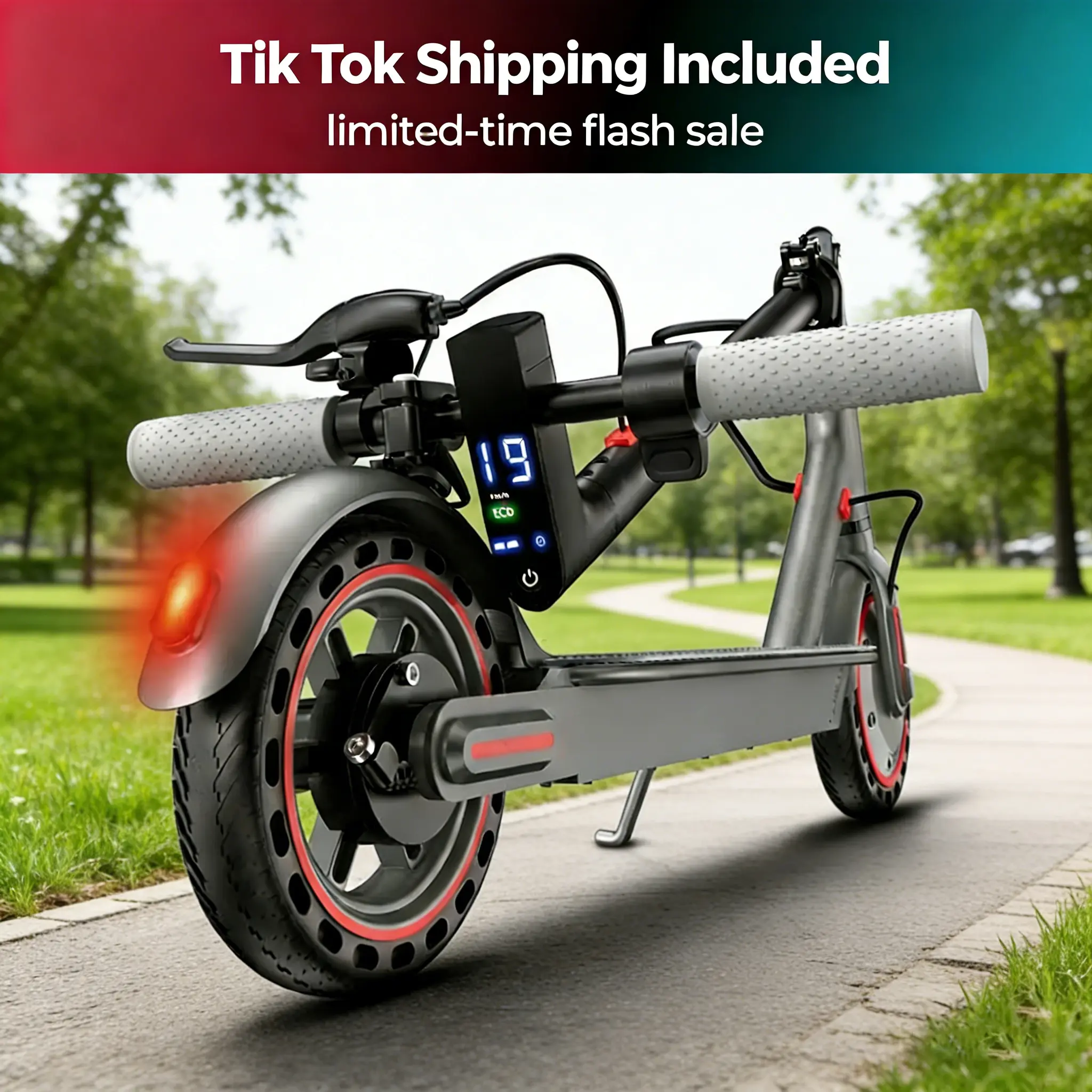 G350W High Speed Electric Scooter – 19MPH, 12 mi Long Range, Foldable Design, 8.5'' Solid Honeycomb Tires, Dual Braking System, App Controlled Scooter, High Speed Scooter