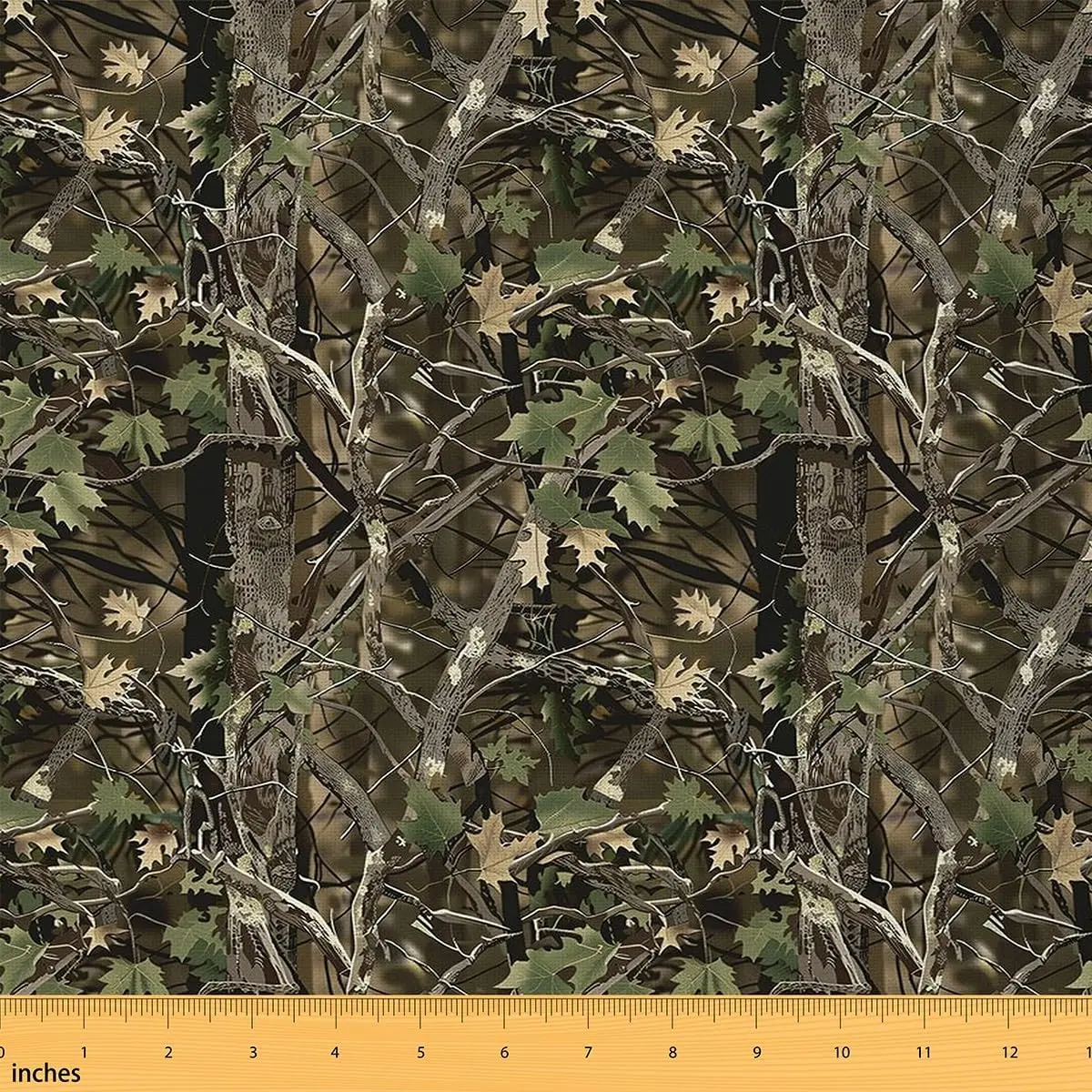 Camouflage Fabric by The Yard,1 Yard,Tree Leaf Upholstery Fabric for Chairs,Outdoor Fabric,Vintage Farmhouse Print Decorative Waterproof Fabric, Textile, Waterproof Material
