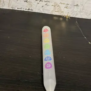 Chakra selenite totem