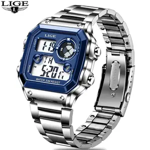 Luxury Steel Digital Watch – Military Waterproof Edition
