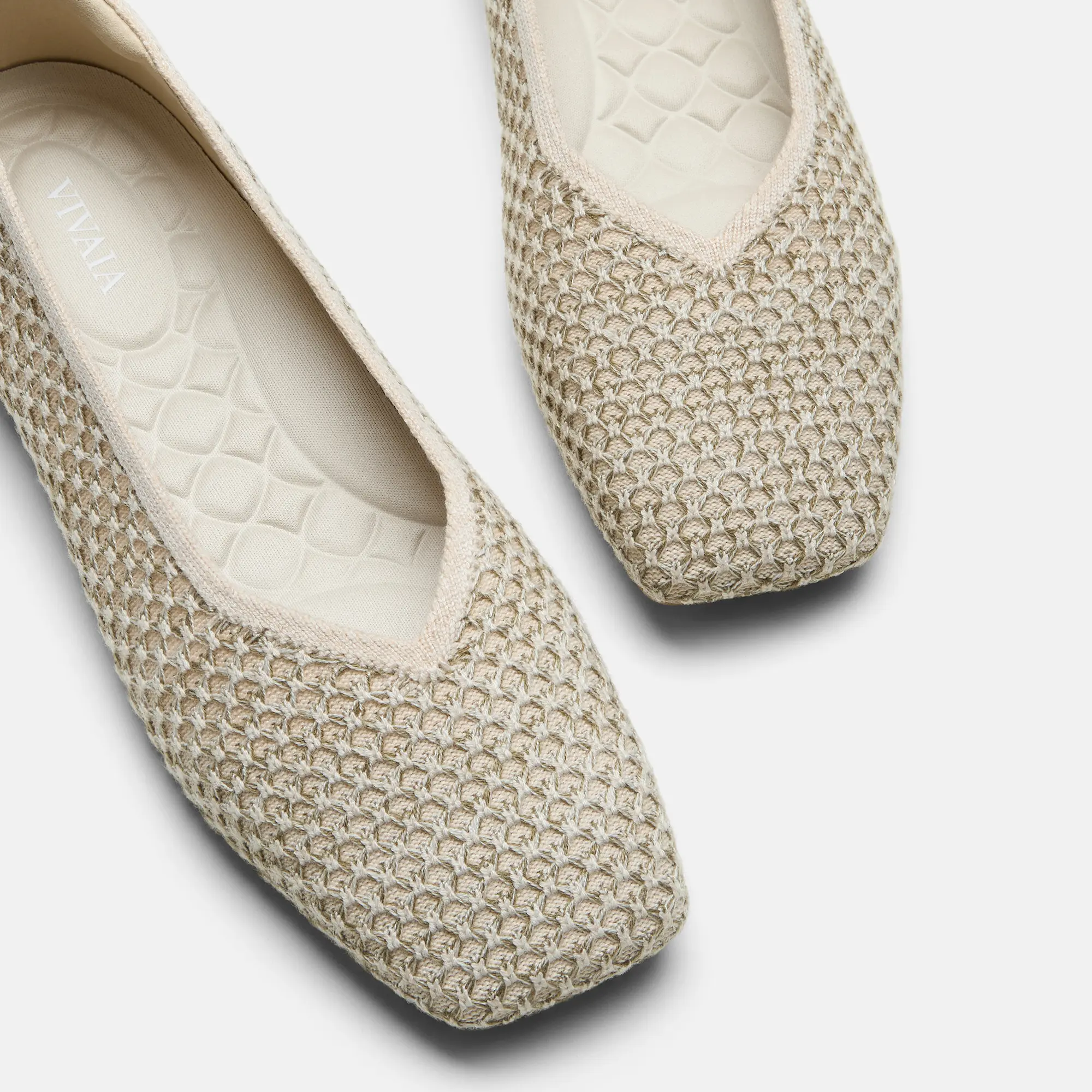 VIVAIA Margot 3.0 Women's Square-Toe V-Cut Low-Profile Knit Flats