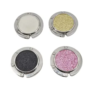 4 Pack Foldable Purse Hook For Table  Folding Women's Handbag Hangers Hooks Desk Bling Bag Holder Women Mixed Color(1 Black & 1 White Pink)