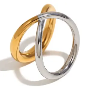 Two-Tone Infinity Knot Ring