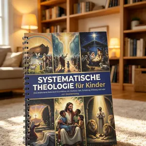 (German version)Notebook Kids’ Christian Systematic Theology Workbook - Bible Story-Based Faith Guide for Family & Sunday School, Office Stationery Supplies vertical planner a5 vintage notebook