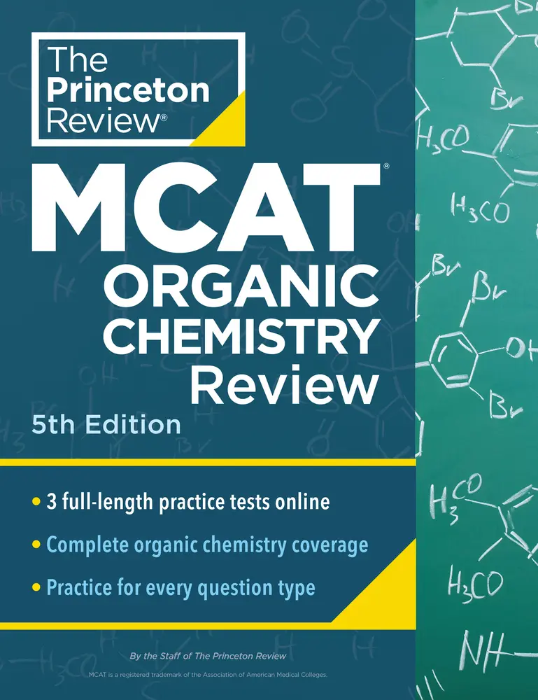 USED Book - Princeton Review MCAT Organic Chemistry Review, 5th Edition: Complete Orgo Content Prep + Practice Tests by The Princeton Review (Paperback) - english