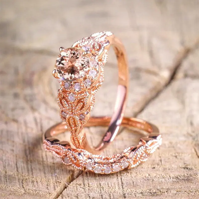 Elegant Rhinestone Decorated Ring for Women, Princess Rings, Elegant Fashion Rings, Beautiful Rings, 2024 New Style Engagement Rings for Party, Daily Clothing Decor, Rhinestone Ring Set