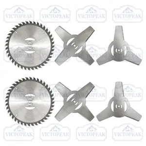 Electric Lawn Mower Blade Set, 6-Piece Kit (6 Inch 40 Teeth Alloy Blades X2, 4 Teeth Blades X2, 3 Teeth Blades X2), Durable & Efficient The blades of the electric lawn mower used for trimming grass leaves