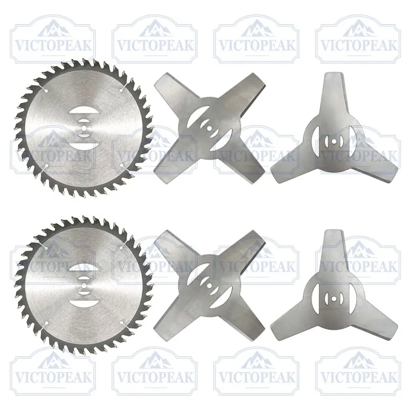 Electric Lawn Mower Blade Set, 6-Piece Kit (6 Inch 40 Teeth Alloy Blades X2, 4 Teeth Blades X2, 3 Teeth Blades X2), Durable & Efficient Lawn Mower Accessories The blades of the electric lawn mower used for trimming grass leaves