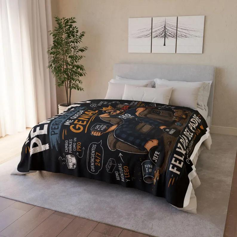 Regalo dia del padre, manta para papa, frases divertidas papa, manta franela regalo papa, manta ceo de todo papa, manta dia del padre, regalo sentimental para papa, manta hogar para papa