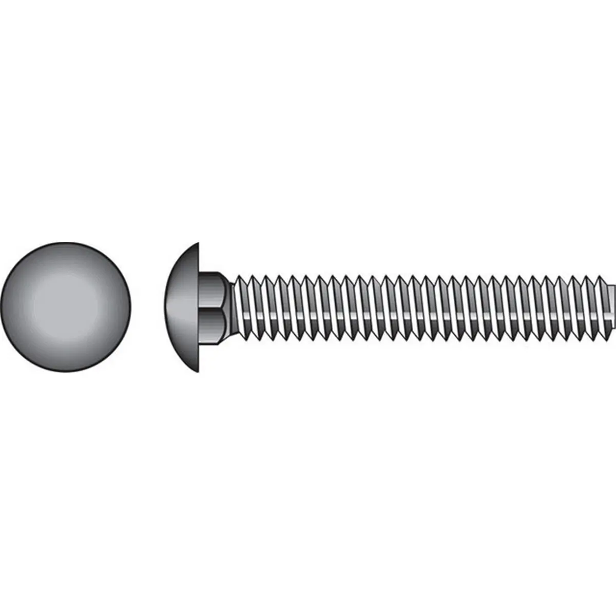 Hillman 0832562 Stainless Steel Carriage Bolt, 0.31 x 1 in., Corrosion Res., Metal Mechanical Hardware