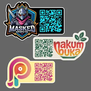 Custom QR Code Stickers: Die Cut Vinyl Decals, Personalized Logo