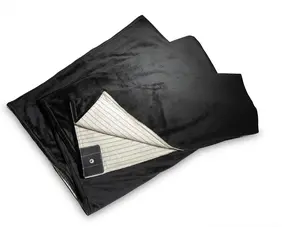 Earth Grounding Blanket, 40 x 60 inches, with 15 ft Grounding Cord for Earthing, Black