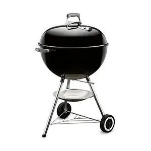 Weber Original Kettle Charcoal Grill, 22-Inch, Black – Classic Outdoor BBQ Grill with One‑Touch™ Cleaning System & Precise Temperature Control Dampers