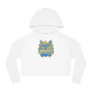 Papabird Photography Logo Lightweight Hooded Pullover Crop Sweatshirt