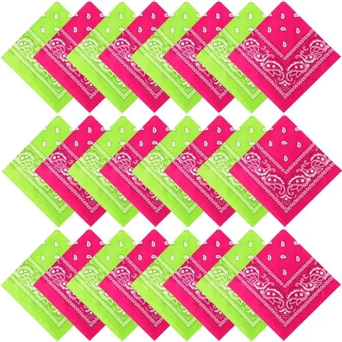 Fluorescent Green, Rose Red