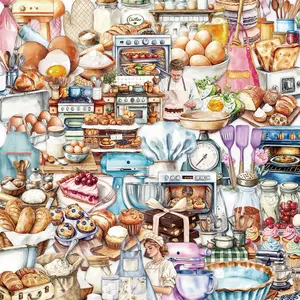 50 Cute Cake Decoration Stickers, DIY Waterproof Wall Decals for Home Baking, Phone Cases, Water Bottles, Fridge, Room Walls, Accessories