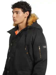 GUESS Jeans Male Hooded Nylon Parka