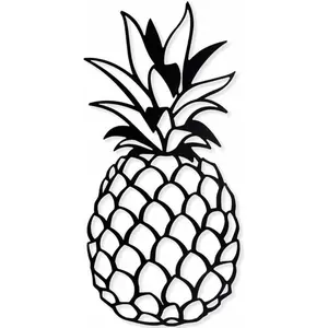 Metal Pineapple Wall Decor Wrought Iron Crafts Metal Ornaments Sign Pretty Artwork Wall Stickers Shape Decoration Tropical Pineapple Art Wall Hanging