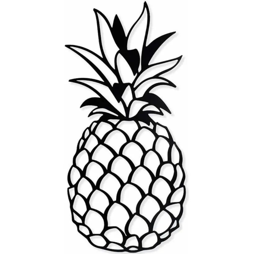 Metal Pineapple Wall Decor Hanging Room Decor Home Hanging Decoration Wrought Iron Crafts Metal Ornaments Sign Pretty Artwork Decorative Wall Art Wall Stickers Shape Decoration Tropical Pineapple Art Wall Hanging