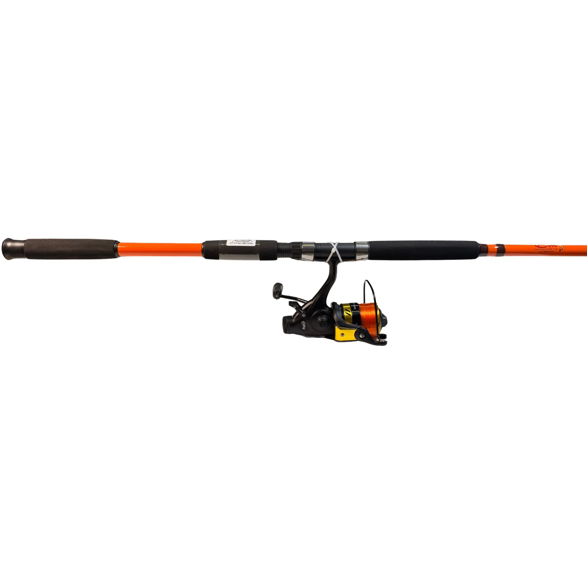 Catfish Pro 7'6" S-Glass Medium-Heavy Spinning Rod and Reel Combo, Baitrunner Reel with Glow Tip, Pre-Spooled with 20 lb Line for Beginners & Families, Eva Handle, Glass Rods, 15.43 Lb
