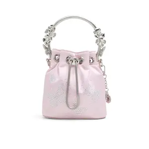 Wicked x ALDO Glindafied Pink Bucket Bag with Butterfly Details