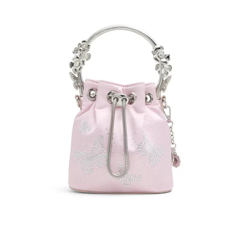 Wicked x ALDO Glindafied Pink Bucket Bag with Butterfly Details