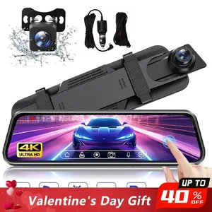 Front & Rear Dual Dash Cam, 1080P, 10 Inch Full Touch HD Car Dual Lens DVR Rearview Video Dash Cam Camera,for Valentine’s Day Gift