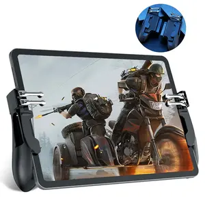 PUBG Controller for iPad  4 Triggers [6 Finger Operation] Shoot Aim Trigger Gamepad Support 9.7-12.9 inch & Tablet (Thickness < 10mm)