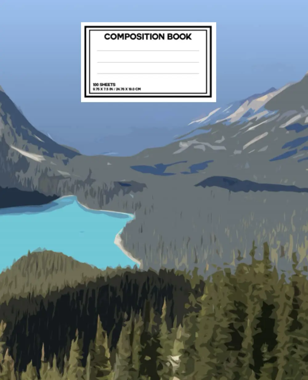 Composition Notebook Wide Ruled: Nature Lake Landscape Adventure Notebook | Composition Notebooks For Outdoor & Adventure Lovers