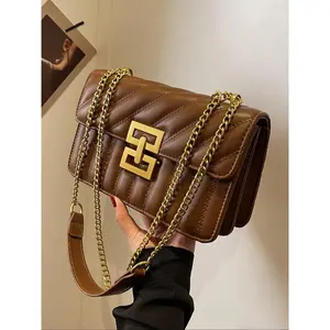 SleekHush Women's Fashion Chain Strap Crossbody Bag, Casual Versatile Shoulder Bag for Daily Travel Work Commute, Trendy All-match Commuter Bag, Girl Fashionable Shopping Bag, Adjustable Crossbody Shoulder