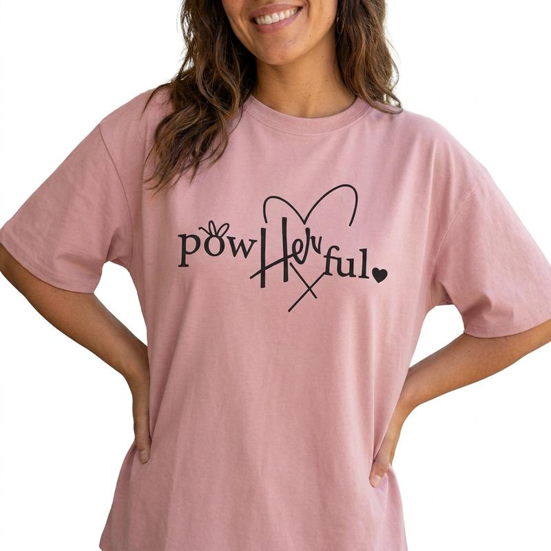 Powherful Graphic Tee Women Empowerment Inspirational Shirt Plus Size