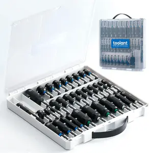 toolant Magnetic Impact Nut Driver Set, 34pcs Impact Driver Bit Set, Deep Nut Driver Set, Impact Socket Adapters, Wing Nut Driver, Bit Extension, 1/4'' Quick Change