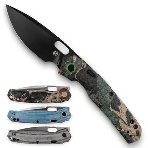 Vosteed Psyop EDC Folding Knife – 3.32" S35VN Drop Point Blade, Norplex UltreX Micarta Handle, Top Liner Lock, Smooth Ceramic Bearing, Everyday Carry Tool