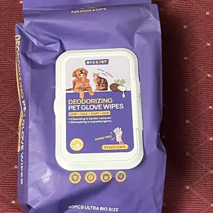 【SpringGlowUp】HICC PET Glove Wipes，Freshening Grooming Dog&Cat Disposable 20Pcs pet hair removal tool Satisfied skin care Outdoor No clean Hypoallergenic Facial Disposable No Rinse Grooming Formulated for petwipes Deodorizing sticky hair#petlife