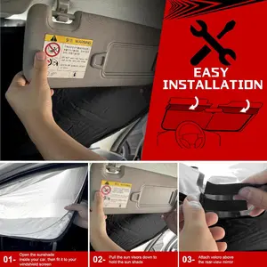 Windshield Sun Shade Foldable Sun Sunshade for Car Front Window Blocks Rays and Heat Automotive Interior Protector
