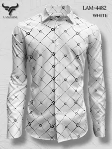 LAMASINI CAMISA LAM4482 MALGA LARGA ELEGANTE Long Fit Casual Menswear Shirts Tops for Versatile Style