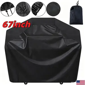 Heavy Duty 67" BBQ Gas Grill Cover, Waterproof Oxford Fabric, UV Protection Dust Snow Resistant with Storage Bag for Outdoor Barbecue