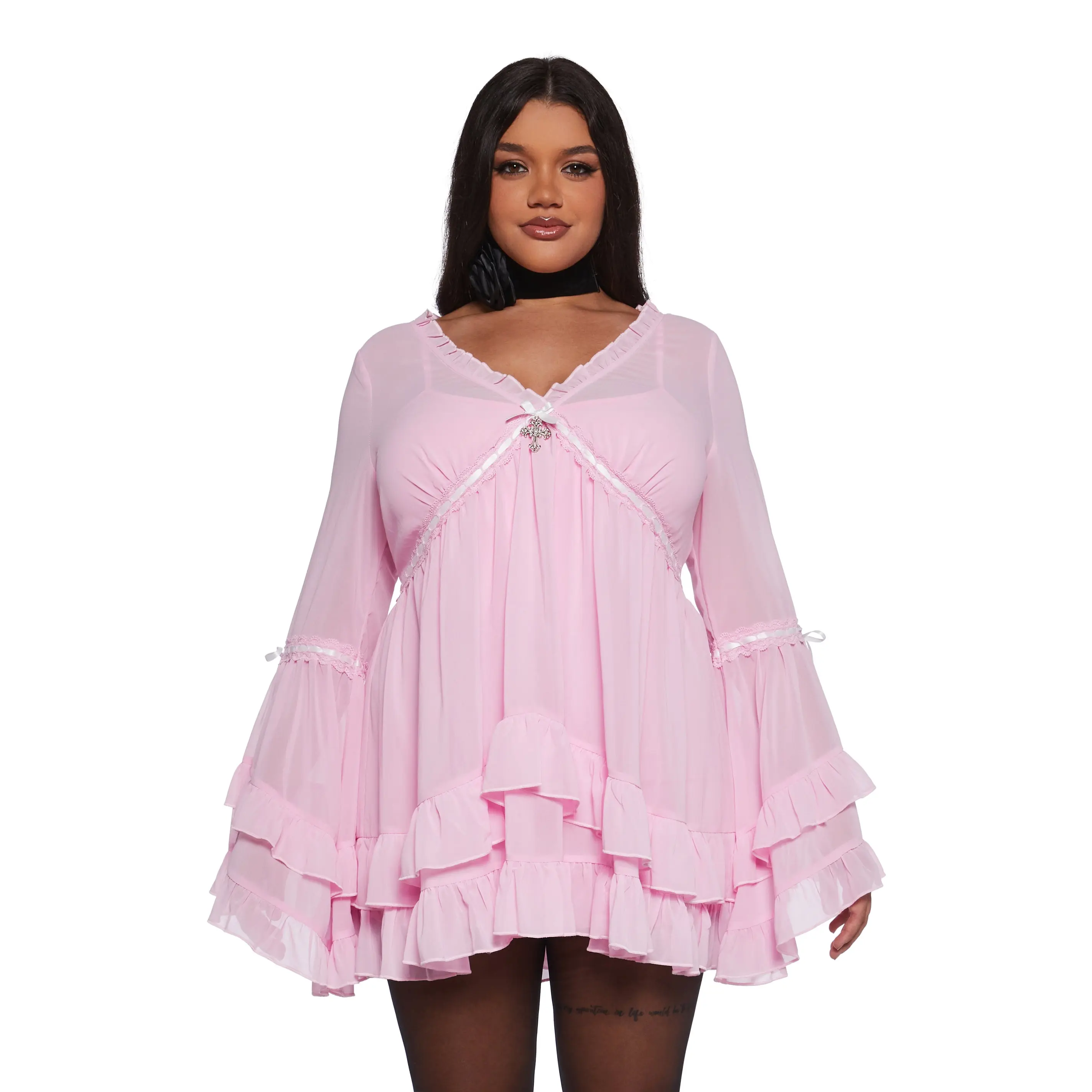 ganni organza dress Ganni Printed Textured Organza Long Ruched Dress
